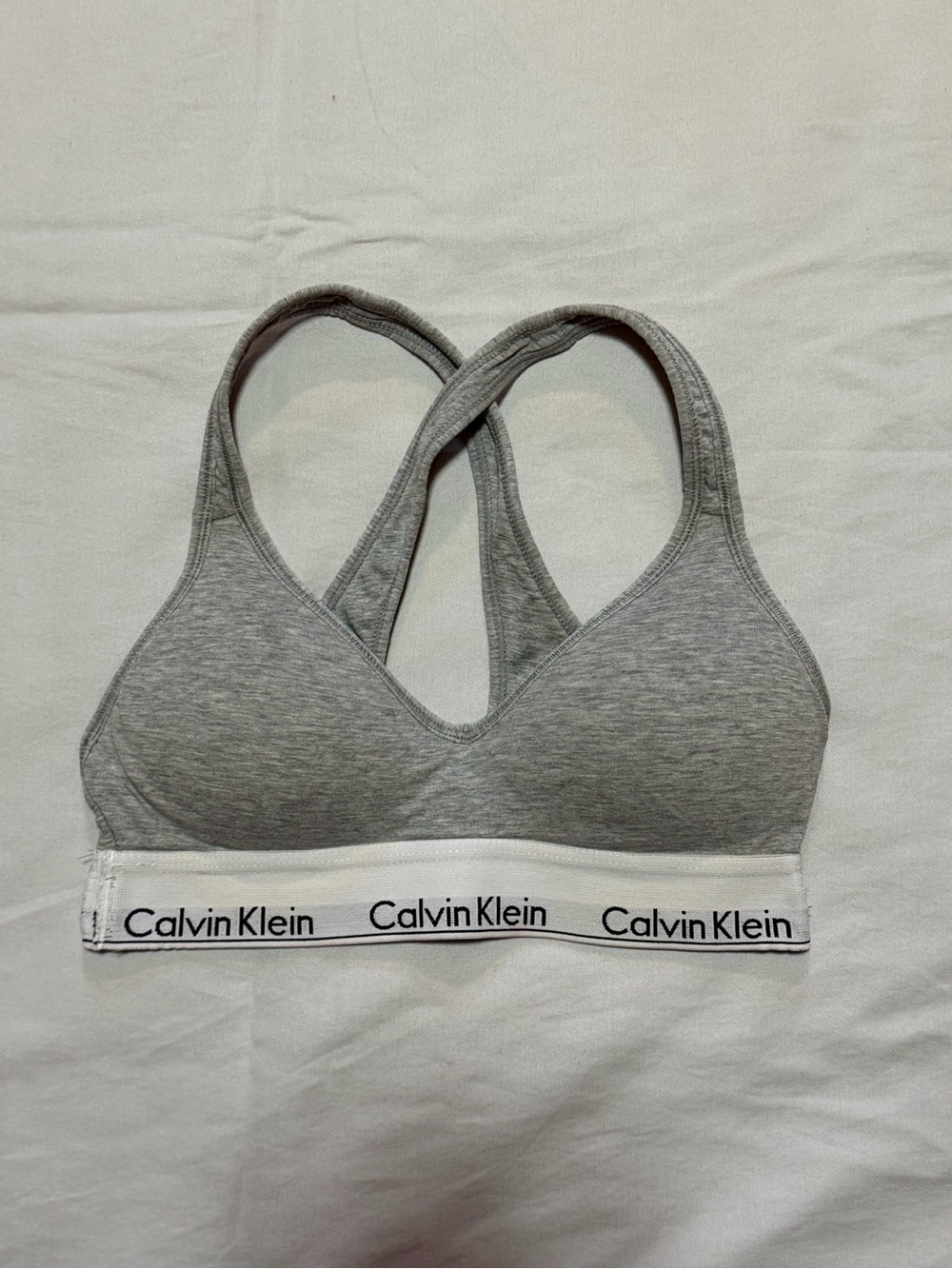 Calvin Klein Modern Cotton Padded Bralette Grey Cotton Modal Extra Small XS - Picture 3 of 8